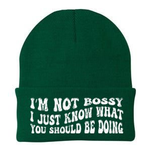 Im Not Bossy I Just Know What You Should Be Doing Funny Knit Cap Winter Beanie