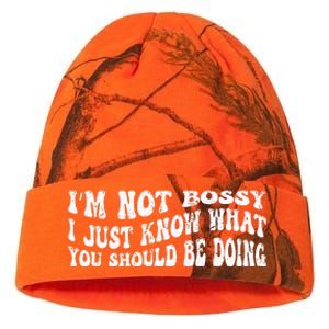 Im Not Bossy I Just Know What You Should Be Doing Funny Kati Licensed 12" Camo Beanie