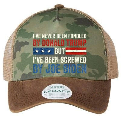 IVe Never Been Fondled By Donald Trump But Joe Biden Legacy Tie Dye Trucker Hat