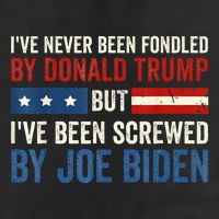IVe Never Been Fondled By Donald Trump But Joe Biden 7 Panel Mesh Trucker Snapback Hat