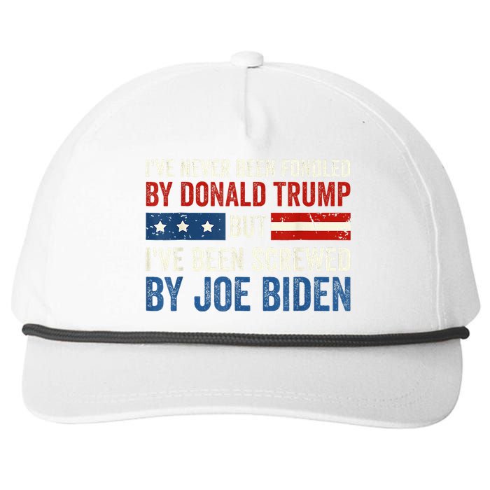 IVe Never Been Fondled By Donald Trump But Joe Biden Snapback Five-Panel Rope Hat