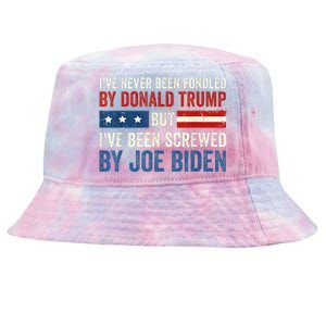 IVe Never Been Fondled By Donald Trump But Joe Biden Tie-Dyed Bucket Hat