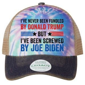 IVe Never Been Fondled By Donald Trump But Joe Biden Legacy Tie Dye Trucker Hat