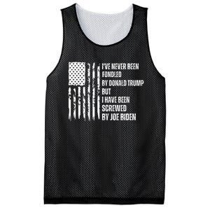 I've Never Been Fondled By Donald Trump But I Have Been Screwed By Joe Biden Mesh Reversible Basketball Jersey Tank