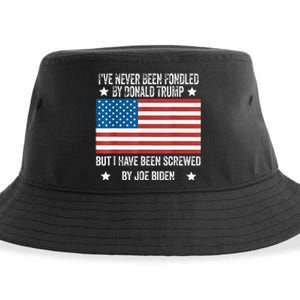 I’Ve Never Been Fondled By Donald Trump But Screwed By Biden Sustainable Bucket Hat