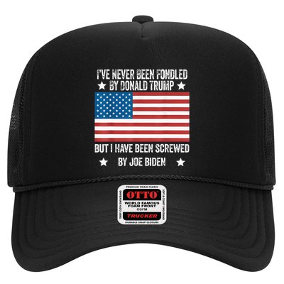 I’Ve Never Been Fondled By Donald Trump But Screwed By Biden Trucker Hat