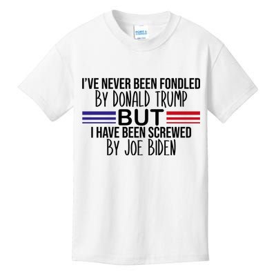 I’ve Never Been Fondled By Donald Trump But Screwed By Biden Kids T-Shirt