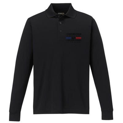 I've Never Been Fondled by Donald Trump But Screwed by Biden Performance Long Sleeve Polo