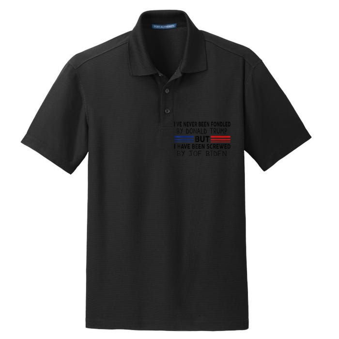 I've Never Been Fondled by Donald Trump But Screwed by Biden Dry Zone Grid Polo