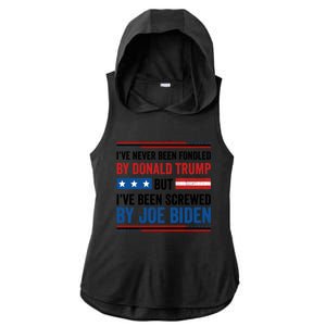 IVe Never Been Fondled By Donald Trump But Joe Biden Gift Ladies PosiCharge Tri-Blend Wicking Draft Hoodie Tank