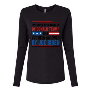 IVe Never Been Fondled By Donald Trump But Joe Biden Gift Womens Cotton Relaxed Long Sleeve T-Shirt