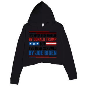 IVe Never Been Fondled By Donald Trump But Joe Biden Gift Crop Fleece Hoodie