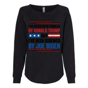 IVe Never Been Fondled By Donald Trump But Joe Biden Gift Womens California Wash Sweatshirt