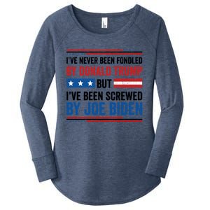 IVe Never Been Fondled By Donald Trump But Joe Biden Gift Women's Perfect Tri Tunic Long Sleeve Shirt