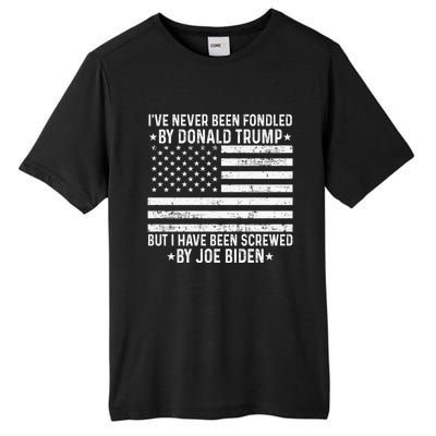 I’ve Never Been Fondled By Donald Trump But Screwed By Biden Tall Fusion ChromaSoft Performance T-Shirt