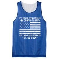 I’ve Never Been Fondled By Donald Trump But Screwed By Biden Mesh Reversible Basketball Jersey Tank