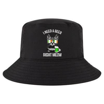 I Need Beer Right Meow Men S St Patrick S Day Cool Comfort Performance Bucket Hat