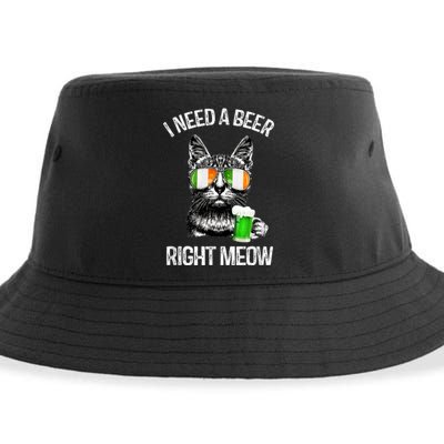 I Need Beer Right Meow Men S St Patrick S Day Sustainable Bucket Hat