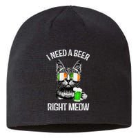 I Need Beer Right Meow Men S St Patrick S Day Sustainable Beanie