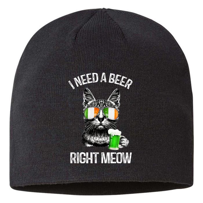 I Need Beer Right Meow Men S St Patrick S Day Sustainable Beanie