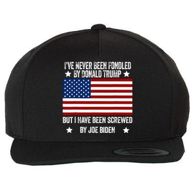 Ive Never Been Fondled By Donald Trump But Screwed By Biden Wool Snapback Cap