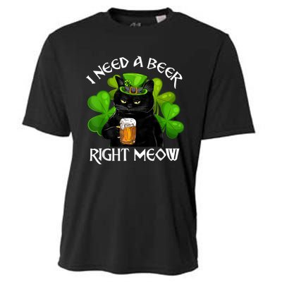 I Need Beer Right Meow Men S St Patrick S Day Cooling Performance Crew T-Shirt