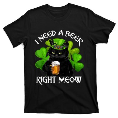 I Need Beer Right Meow Men S St Patrick S Day T-Shirt