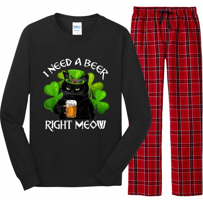 I Need Beer Right Meow Men S St Patrick S Day Long Sleeve Pajama Set