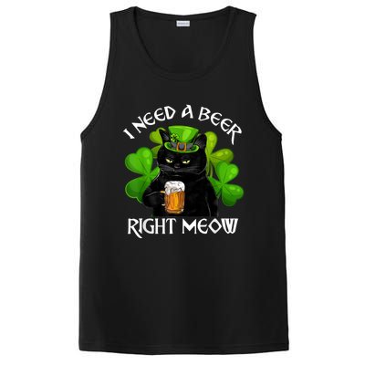 I Need Beer Right Meow Men S St Patrick S Day PosiCharge Competitor Tank