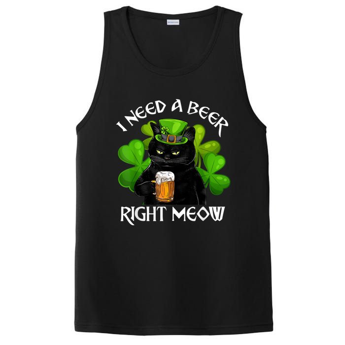 I Need Beer Right Meow Men S St Patrick S Day PosiCharge Competitor Tank