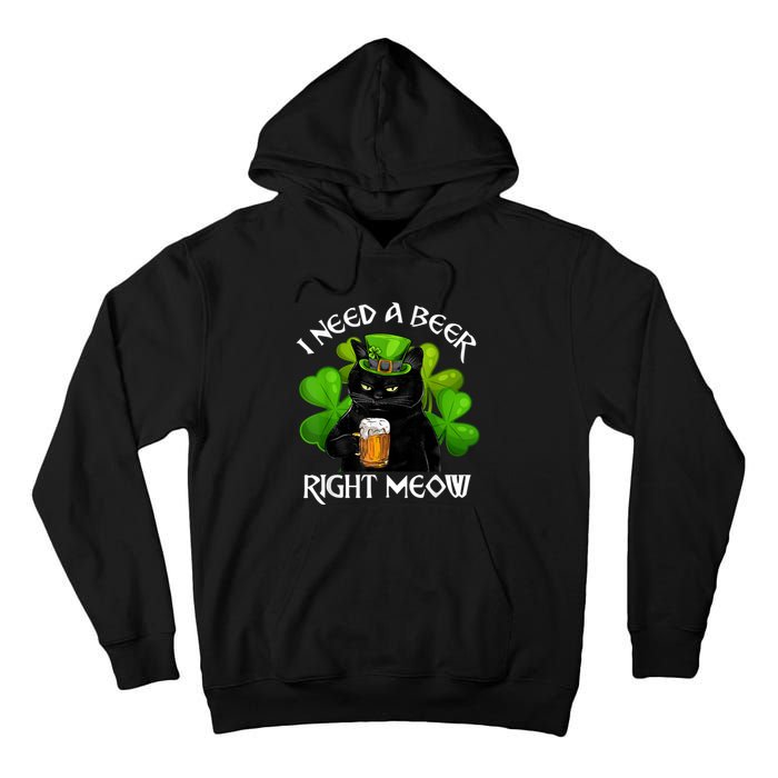 I Need Beer Right Meow Men S St Patrick S Day Tall Hoodie