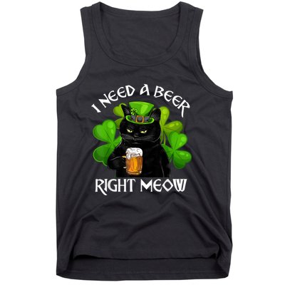 I Need Beer Right Meow Men S St Patrick S Day Tank Top