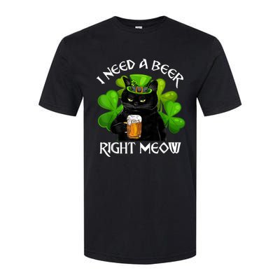 I Need Beer Right Meow Men S St Patrick S Day Softstyle CVC T-Shirt