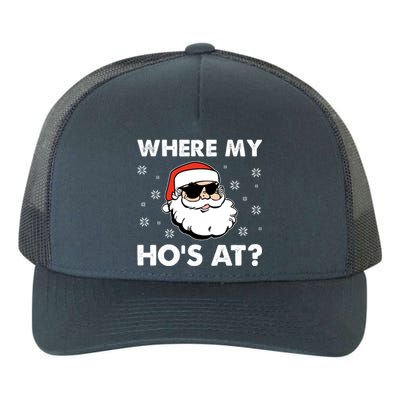 Inappropriate Naughty Christmas Funny Xmas WhereS My Hos At Great Gift Yupoong Adult 5-Panel Trucker Hat