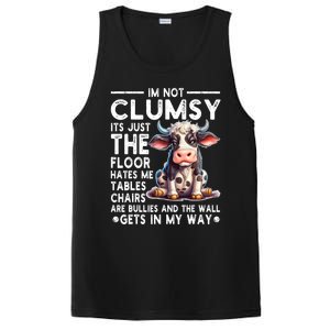 Im Not Clumsy Its Floor Hates Me Tables Chairs Cow PosiCharge Competitor Tank