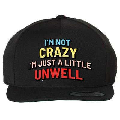 Im Not Crazy Im Just A Little Unwell Wool Snapback Cap