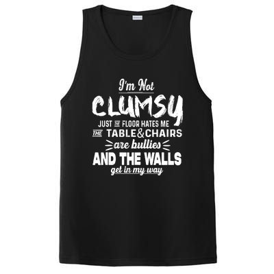 Im Not Clumsy Sarcastic Funny Saying PosiCharge Competitor Tank