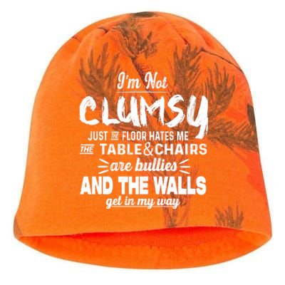 Im Not Clumsy Sarcastic Funny Saying Kati - Camo Knit Beanie