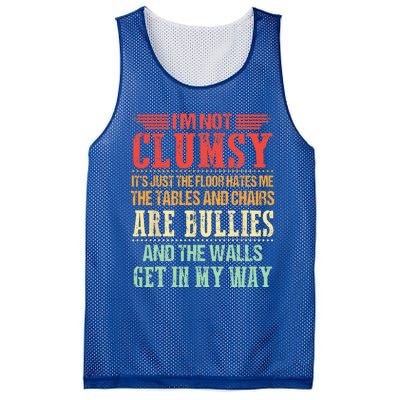 Im Not Clumsy Funny Sayings Sarcastic Mesh Reversible Basketball Jersey Tank