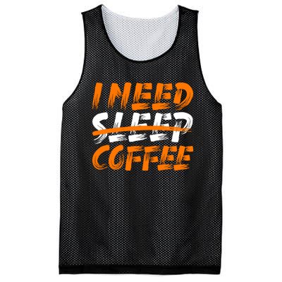 I Need Coffee Mesh Reversible Basketball Jersey Tank