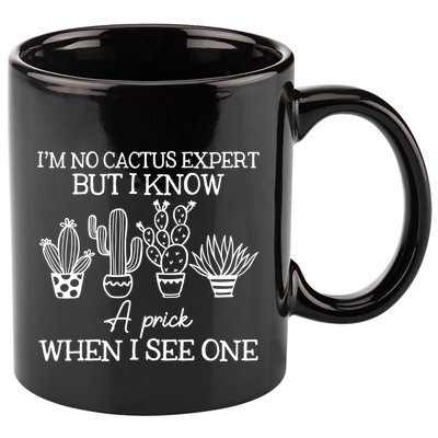 IM No Cactus Expert But I Know A Prick When I See One 11oz C Handle Ceramic Mug
