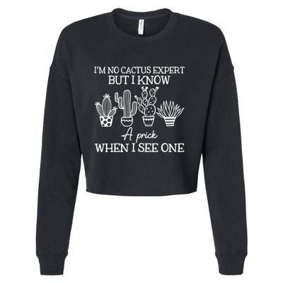 IM No Cactus Expert But I Know A Prick When I See One Cropped Pullover Crew