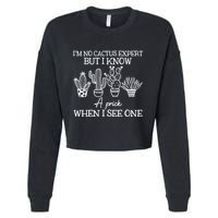 IM No Cactus Expert But I Know A Prick When I See One Cropped Pullover Crew