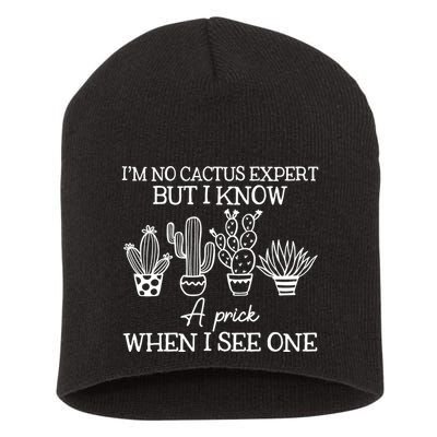 IM No Cactus Expert But I Know A Prick When I See One Short Acrylic Beanie