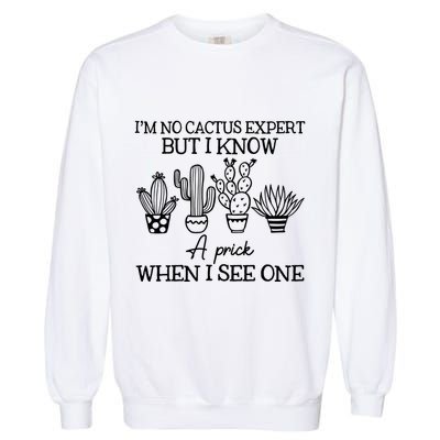 IM No Cactus Expert But I Know A Prick When I See One Garment-Dyed Sweatshirt