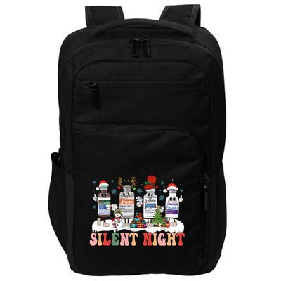 Icu Nurse Christmas Silent Night Medical Christmas Ed Er Icu Gift Impact Tech Backpack