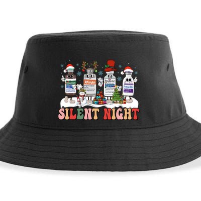 Icu Nurse Christmas Silent Night Medical Christmas Ed Er Icu Gift Sustainable Bucket Hat