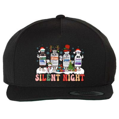 Icu Nurse Christmas Silent Night Medical Christmas Ed Er Icu Gift Wool Snapback Cap