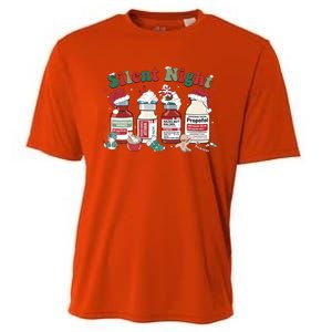 Icu Nurse Christmas Silent Night Gift Cooling Performance Crew T-Shirt