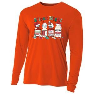 Icu Nurse Christmas Silent Night Gift Cooling Performance Long Sleeve Crew